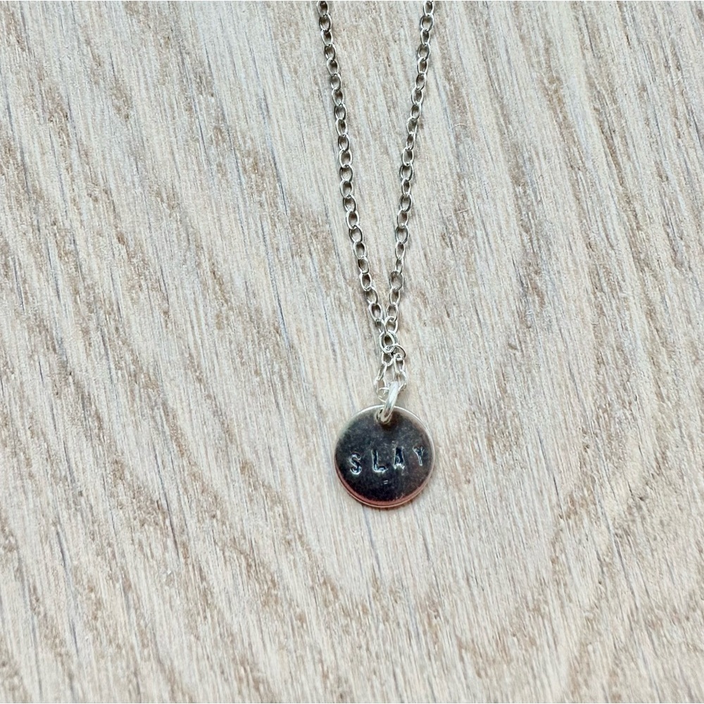 lux + luca slay circle charm necklace